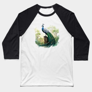 Peafowl Baseball T-Shirt